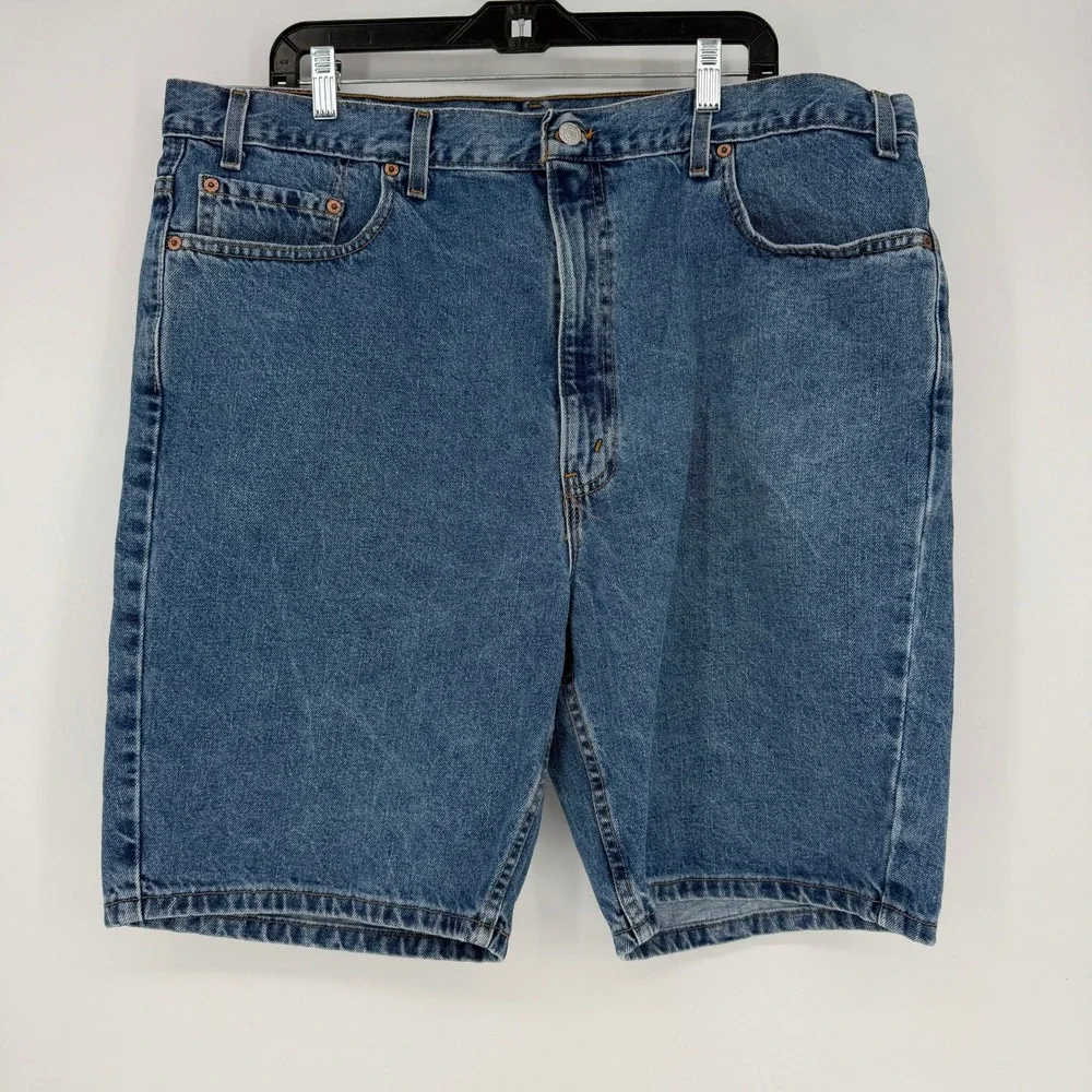 Vintage Levis 505 Mens 42 Regular Fit Denim Shorts Blue Made in USA 90s 511-0199